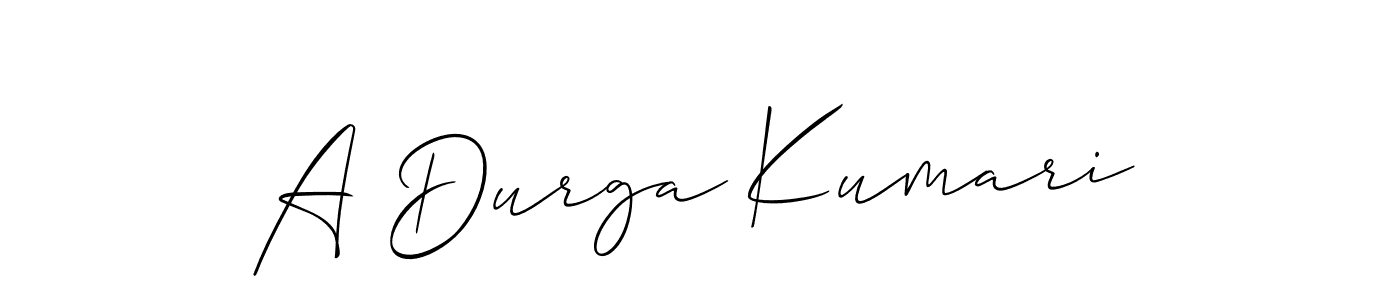 Make a beautiful signature design for name A Durga Kumari. With this signature (Allison_Script) style, you can create a handwritten signature for free. A Durga Kumari signature style 2 images and pictures png