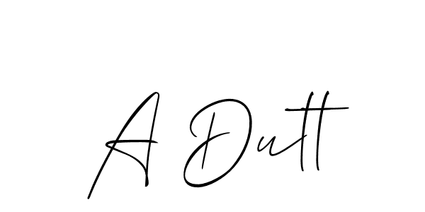 How to make A Dutt name signature. Use Allison_Script style for creating short signs online. This is the latest handwritten sign. A Dutt signature style 2 images and pictures png