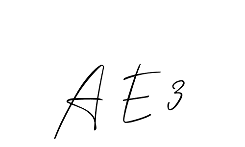 You should practise on your own different ways (Allison_Script) to write your name (A E 3) in signature. don't let someone else do it for you. A E 3 signature style 2 images and pictures png