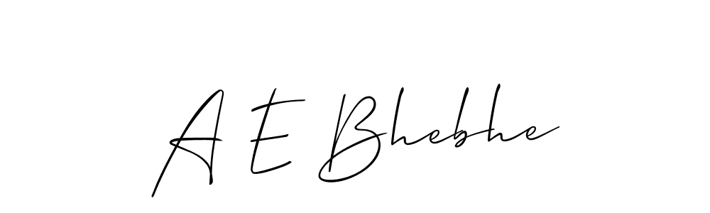 How to Draw A E Bhebhe signature style? Allison_Script is a latest design signature styles for name A E Bhebhe. A E Bhebhe signature style 2 images and pictures png