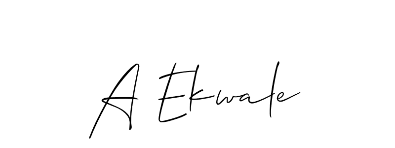 Create a beautiful signature design for name A Ekwale. With this signature (Allison_Script) fonts, you can make a handwritten signature for free. A Ekwale signature style 2 images and pictures png