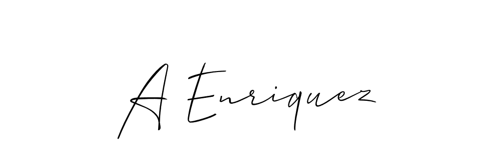 Also You can easily find your signature by using the search form. We will create A Enriquez name handwritten signature images for you free of cost using Allison_Script sign style. A Enriquez signature style 2 images and pictures png