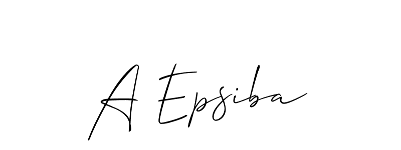 Also we have A Epsiba name is the best signature style. Create professional handwritten signature collection using Allison_Script autograph style. A Epsiba signature style 2 images and pictures png