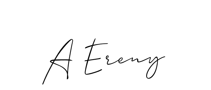 Design your own signature with our free online signature maker. With this signature software, you can create a handwritten (Allison_Script) signature for name A Ereny. A Ereny signature style 2 images and pictures png