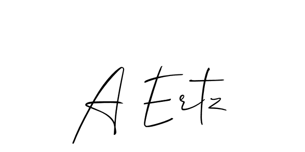 Best and Professional Signature Style for A Ertz. Allison_Script Best Signature Style Collection. A Ertz signature style 2 images and pictures png