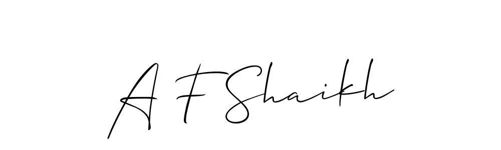 Make a beautiful signature design for name A F Shaikh. Use this online signature maker to create a handwritten signature for free. A F Shaikh signature style 2 images and pictures png