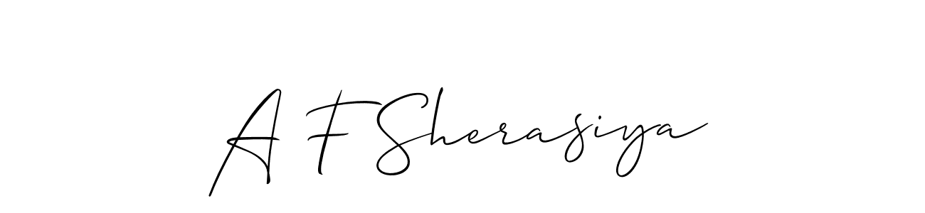 You should practise on your own different ways (Allison_Script) to write your name (A F Sherasiya) in signature. don't let someone else do it for you. A F Sherasiya signature style 2 images and pictures png