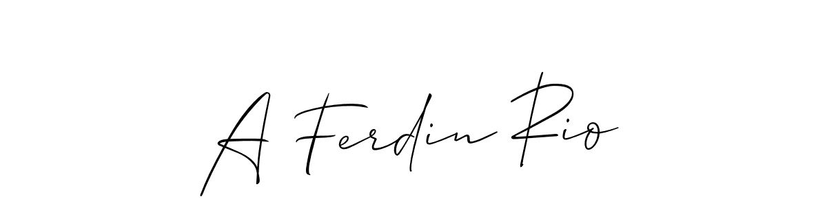 You should practise on your own different ways (Allison_Script) to write your name (A Ferdin Rio) in signature. don't let someone else do it for you. A Ferdin Rio signature style 2 images and pictures png