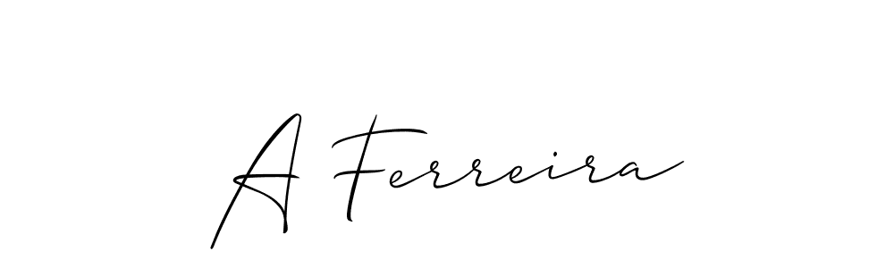 A Ferreira stylish signature style. Best Handwritten Sign (Allison_Script) for my name. Handwritten Signature Collection Ideas for my name A Ferreira. A Ferreira signature style 2 images and pictures png