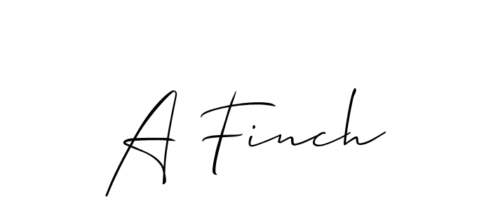 You should practise on your own different ways (Allison_Script) to write your name (A Finch) in signature. don't let someone else do it for you. A Finch signature style 2 images and pictures png