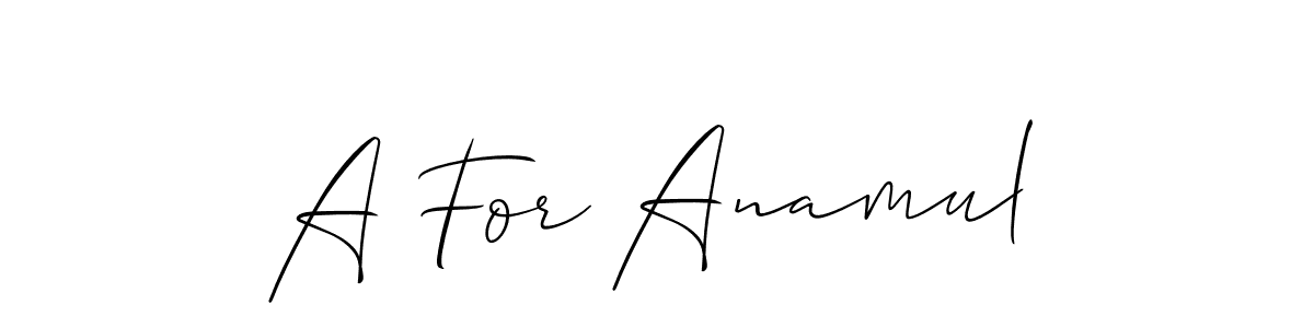 Make a beautiful signature design for name A For Anamul. Use this online signature maker to create a handwritten signature for free. A For Anamul signature style 2 images and pictures png