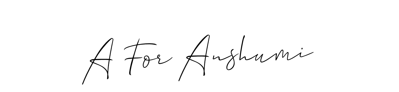 Also we have A For Anshumi name is the best signature style. Create professional handwritten signature collection using Allison_Script autograph style. A For Anshumi signature style 2 images and pictures png