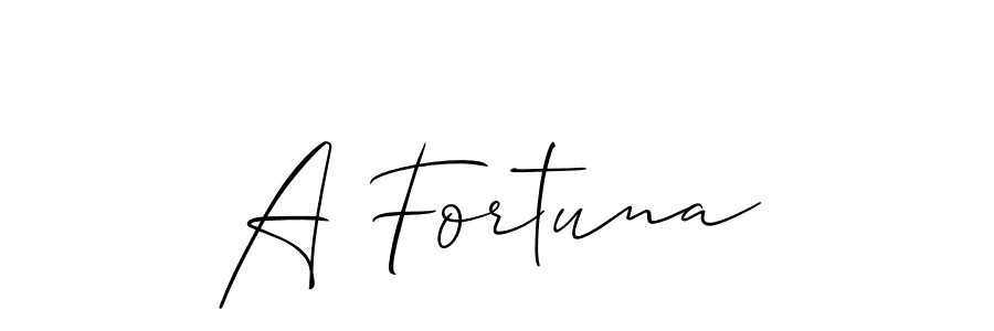 A Fortuna stylish signature style. Best Handwritten Sign (Allison_Script) for my name. Handwritten Signature Collection Ideas for my name A Fortuna. A Fortuna signature style 2 images and pictures png