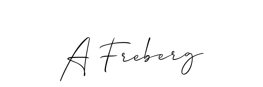 You should practise on your own different ways (Allison_Script) to write your name (A Freberg) in signature. don't let someone else do it for you. A Freberg signature style 2 images and pictures png