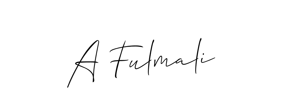 Similarly Allison_Script is the best handwritten signature design. Signature creator online .You can use it as an online autograph creator for name A Fulmali. A Fulmali signature style 2 images and pictures png