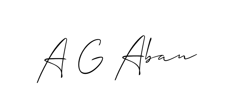 How to Draw A G Aban signature style? Allison_Script is a latest design signature styles for name A G Aban. A G Aban signature style 2 images and pictures png