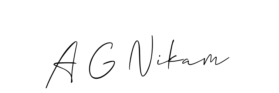 Check out images of Autograph of A G Nikam name. Actor A G Nikam Signature Style. Allison_Script is a professional sign style online. A G Nikam signature style 2 images and pictures png