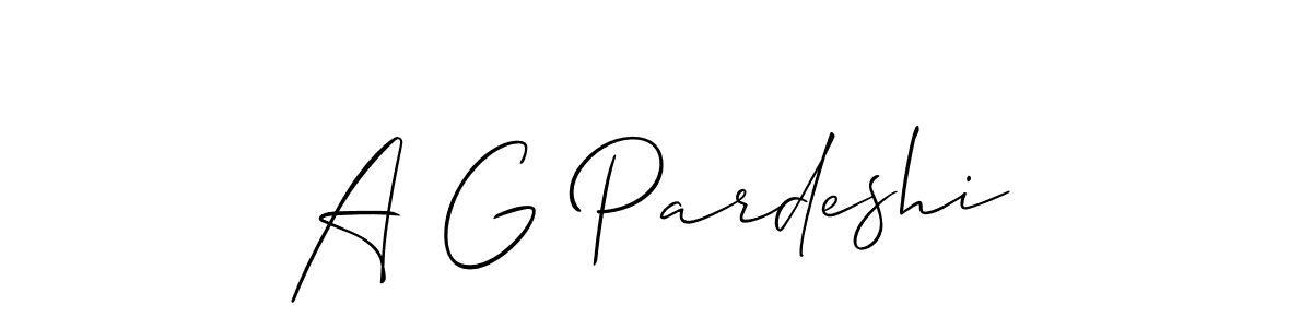 if you are searching for the best signature style for your name A G Pardeshi. so please give up your signature search. here we have designed multiple signature styles  using Allison_Script. A G Pardeshi signature style 2 images and pictures png