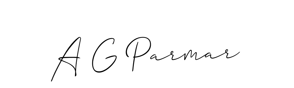 A G Parmar stylish signature style. Best Handwritten Sign (Allison_Script) for my name. Handwritten Signature Collection Ideas for my name A G Parmar. A G Parmar signature style 2 images and pictures png