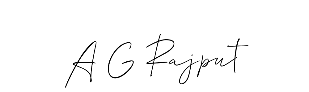 Design your own signature with our free online signature maker. With this signature software, you can create a handwritten (Allison_Script) signature for name A G Rajput. A G Rajput signature style 2 images and pictures png