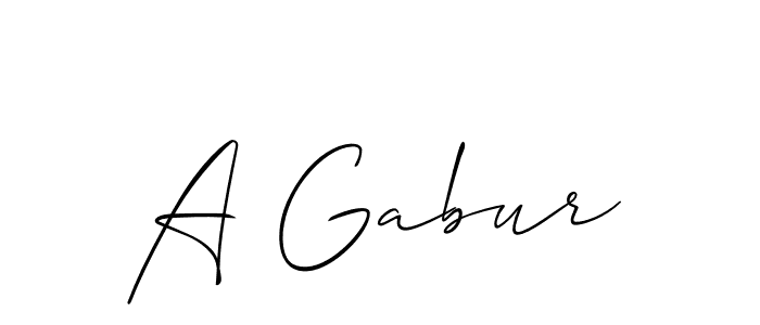 Make a beautiful signature design for name A Gabur. With this signature (Allison_Script) style, you can create a handwritten signature for free. A Gabur signature style 2 images and pictures png