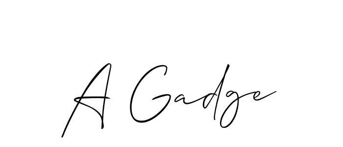 A Gadge stylish signature style. Best Handwritten Sign (Allison_Script) for my name. Handwritten Signature Collection Ideas for my name A Gadge. A Gadge signature style 2 images and pictures png