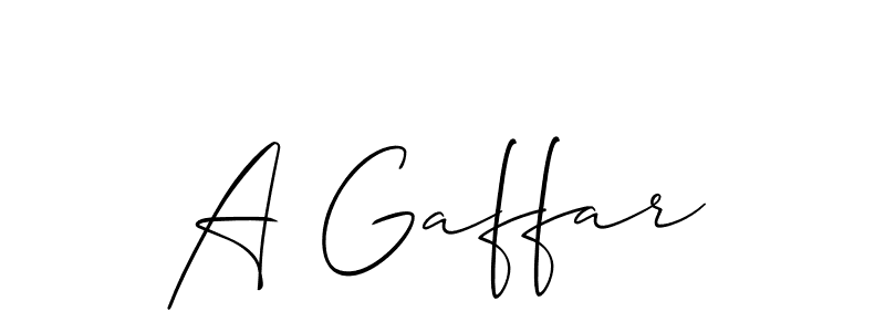 Also You can easily find your signature by using the search form. We will create A Gaffar name handwritten signature images for you free of cost using Allison_Script sign style. A Gaffar signature style 2 images and pictures png