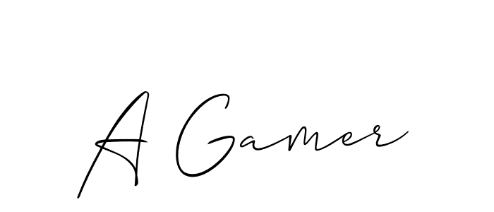 You should practise on your own different ways (Allison_Script) to write your name (A Gamer) in signature. don't let someone else do it for you. A Gamer signature style 2 images and pictures png