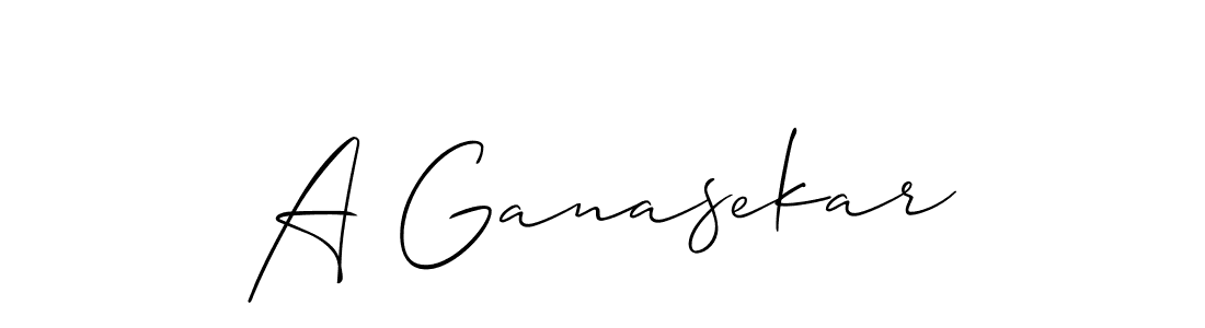 It looks lik you need a new signature style for name A Ganasekar. Design unique handwritten (Allison_Script) signature with our free signature maker in just a few clicks. A Ganasekar signature style 2 images and pictures png
