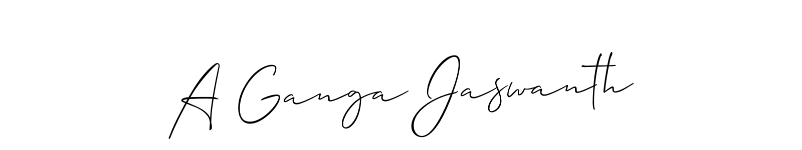 Make a short A Ganga Jaswanth signature style. Manage your documents anywhere anytime using Allison_Script. Create and add eSignatures, submit forms, share and send files easily. A Ganga Jaswanth signature style 2 images and pictures png