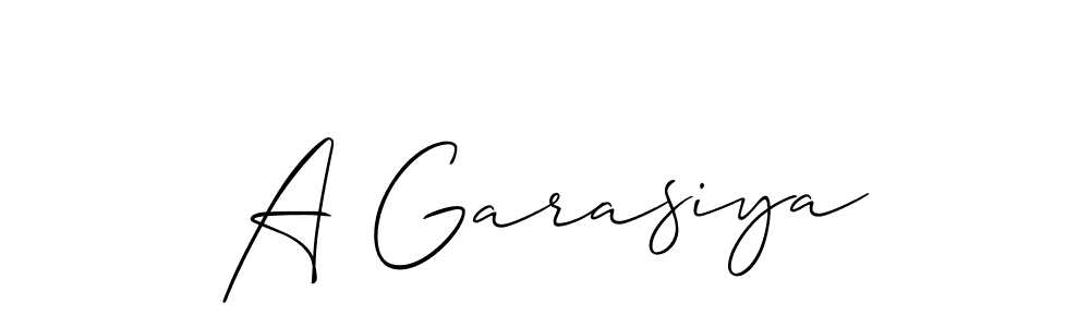 A Garasiya stylish signature style. Best Handwritten Sign (Allison_Script) for my name. Handwritten Signature Collection Ideas for my name A Garasiya. A Garasiya signature style 2 images and pictures png