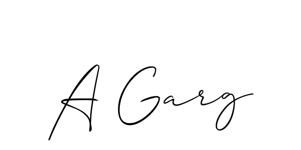 A Garg stylish signature style. Best Handwritten Sign (Allison_Script) for my name. Handwritten Signature Collection Ideas for my name A Garg. A Garg signature style 2 images and pictures png