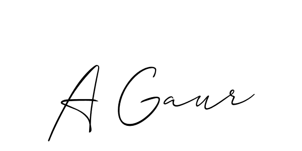A Gaur stylish signature style. Best Handwritten Sign (Allison_Script) for my name. Handwritten Signature Collection Ideas for my name A Gaur. A Gaur signature style 2 images and pictures png