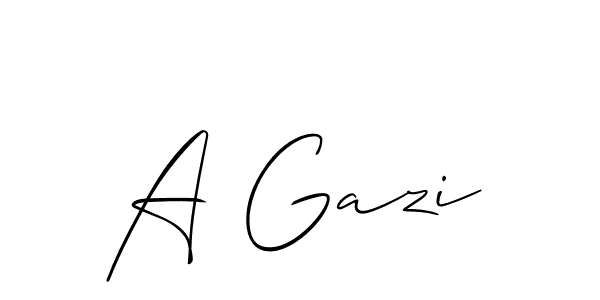 How to Draw A Gazi signature style? Allison_Script is a latest design signature styles for name A Gazi. A Gazi signature style 2 images and pictures png