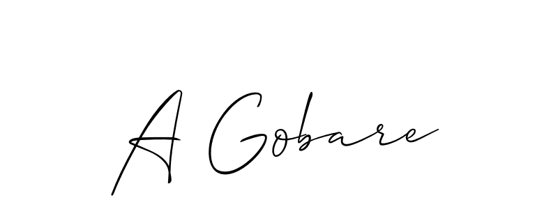 How to make A Gobare signature? Allison_Script is a professional autograph style. Create handwritten signature for A Gobare name. A Gobare signature style 2 images and pictures png