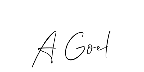 Use a signature maker to create a handwritten signature online. With this signature software, you can design (Allison_Script) your own signature for name A Goel. A Goel signature style 2 images and pictures png