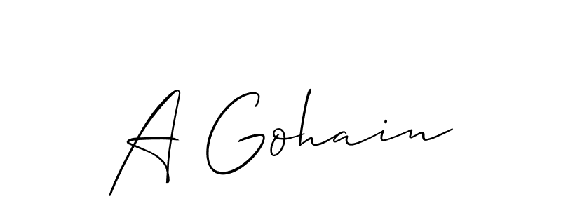 You can use this online signature creator to create a handwritten signature for the name A Gohain. This is the best online autograph maker. A Gohain signature style 2 images and pictures png