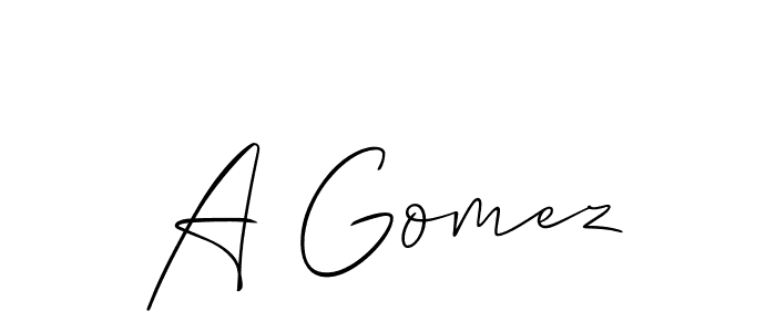 A Gomez stylish signature style. Best Handwritten Sign (Allison_Script) for my name. Handwritten Signature Collection Ideas for my name A Gomez. A Gomez signature style 2 images and pictures png