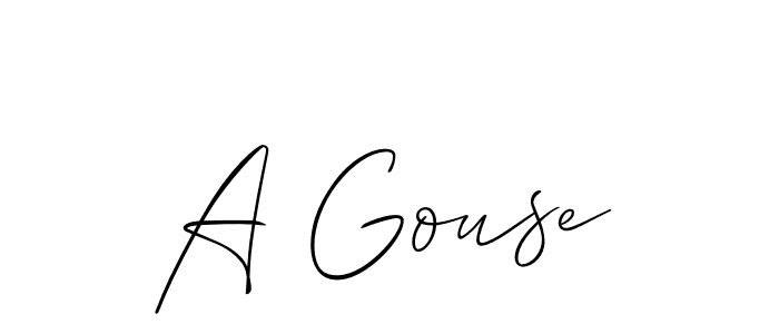 Here are the top 10 professional signature styles for the name A Gouse. These are the best autograph styles you can use for your name. A Gouse signature style 2 images and pictures png