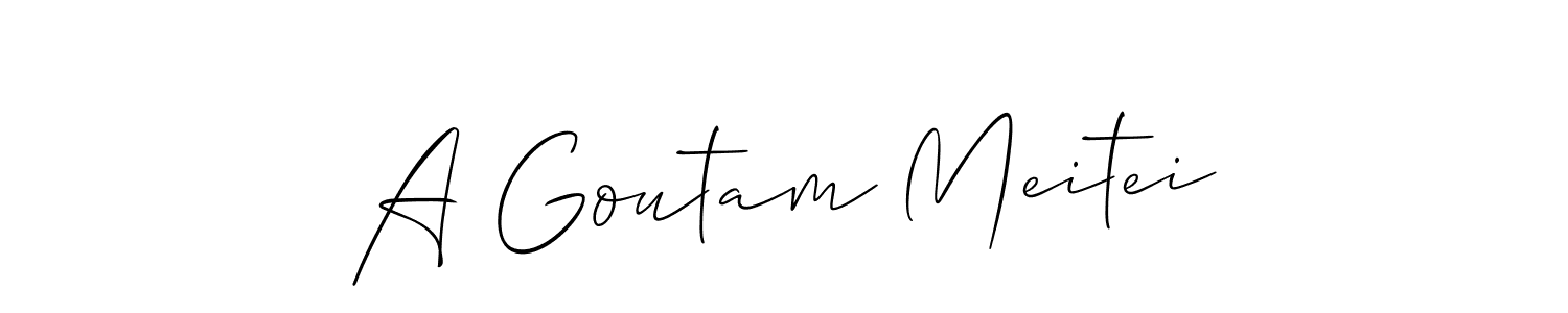 You can use this online signature creator to create a handwritten signature for the name A Goutam Meitei. This is the best online autograph maker. A Goutam Meitei signature style 2 images and pictures png