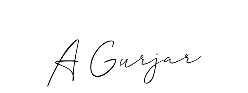 Make a beautiful signature design for name A Gurjar. Use this online signature maker to create a handwritten signature for free. A Gurjar signature style 2 images and pictures png