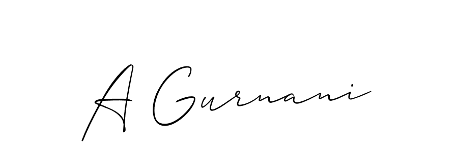 Best and Professional Signature Style for A Gurnani. Allison_Script Best Signature Style Collection. A Gurnani signature style 2 images and pictures png