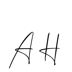 The best way (Allison_Script) to make a short signature is to pick only two or three words in your name. The name A H include a total of six letters. For converting this name. A H signature style 2 images and pictures png