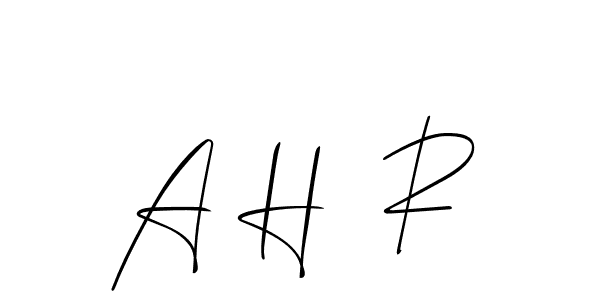 Also we have A H  R name is the best signature style. Create professional handwritten signature collection using Allison_Script autograph style. A H  R signature style 2 images and pictures png