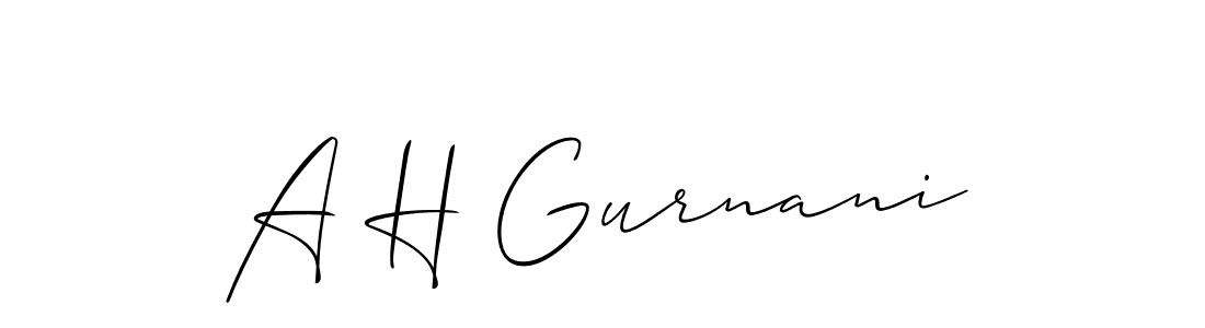 How to Draw A H Gurnani signature style? Allison_Script is a latest design signature styles for name A H Gurnani. A H Gurnani signature style 2 images and pictures png