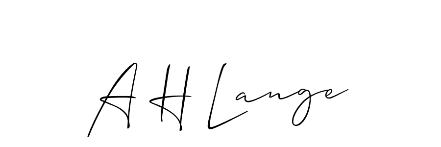 How to Draw A H Lange signature style? Allison_Script is a latest design signature styles for name A H Lange. A H Lange signature style 2 images and pictures png