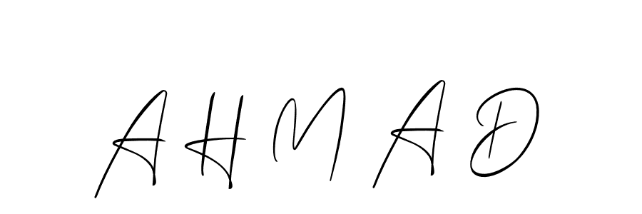 Also we have A H M A D name is the best signature style. Create professional handwritten signature collection using Allison_Script autograph style. A H M A D signature style 2 images and pictures png