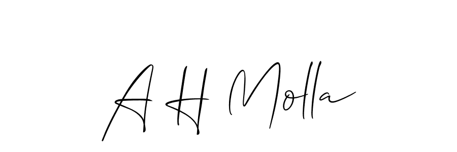 Make a beautiful signature design for name A H Molla. Use this online signature maker to create a handwritten signature for free. A H Molla signature style 2 images and pictures png