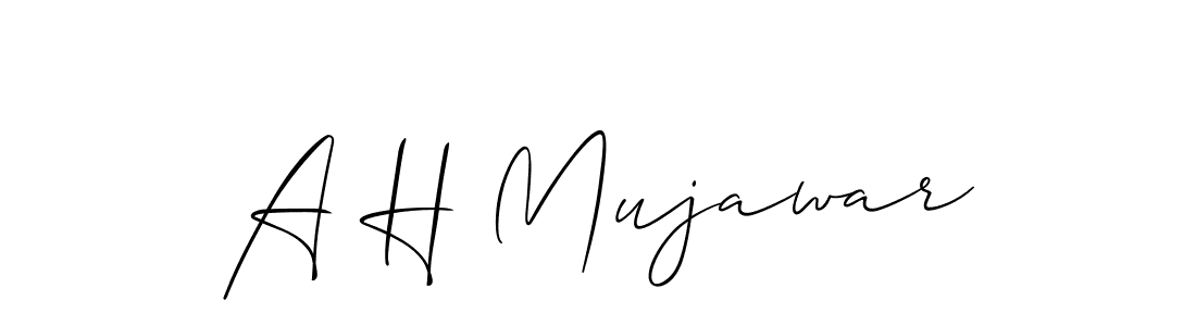 It looks lik you need a new signature style for name A H Mujawar. Design unique handwritten (Allison_Script) signature with our free signature maker in just a few clicks. A H Mujawar signature style 2 images and pictures png