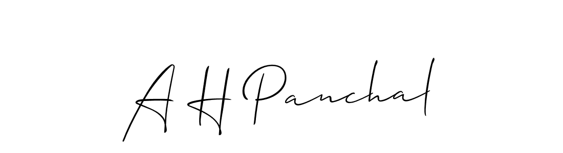 How to Draw A H Panchal signature style? Allison_Script is a latest design signature styles for name A H Panchal. A H Panchal signature style 2 images and pictures png